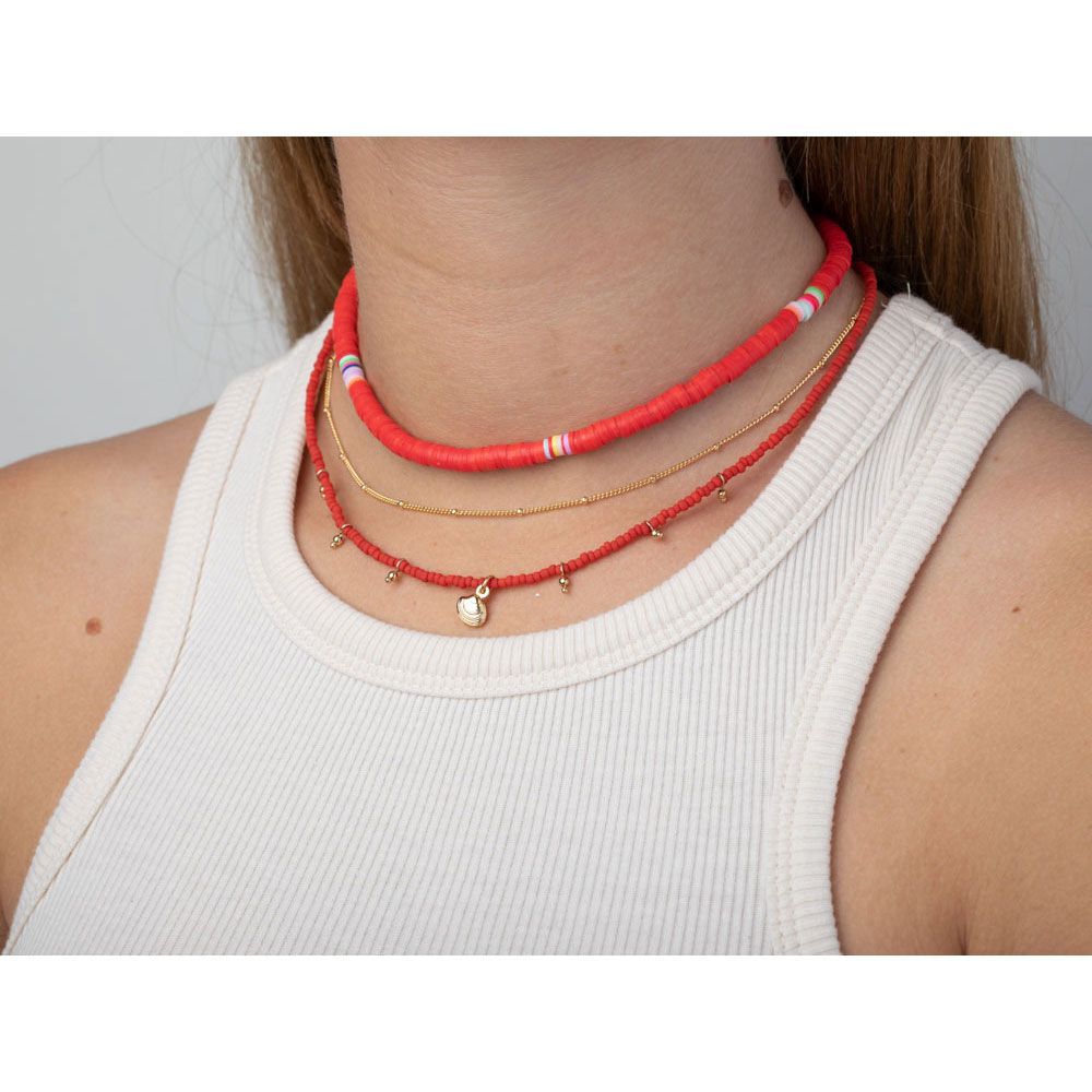 Anibelle Jewel - Colecciones Collares - Collar Concha Rojo - Bisuteria y Complementos